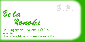 bela monoki business card